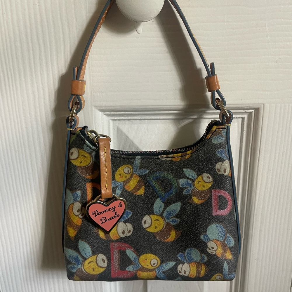 Dooney & Bourke Black Mini Bag with Bee Print
